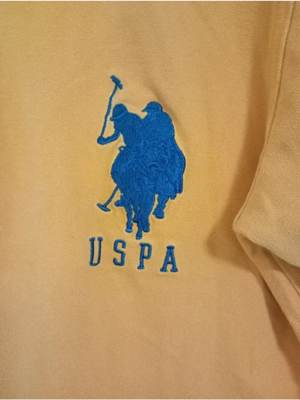 U.S. Polo Assn. Mens Orange Polo Shirt M Embroidered Logo Short Sleeve - Picture 9 of 10